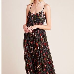 Anthropologie Massima Pleated Maxi Dress